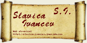 Slavica Ivančev vizit kartica